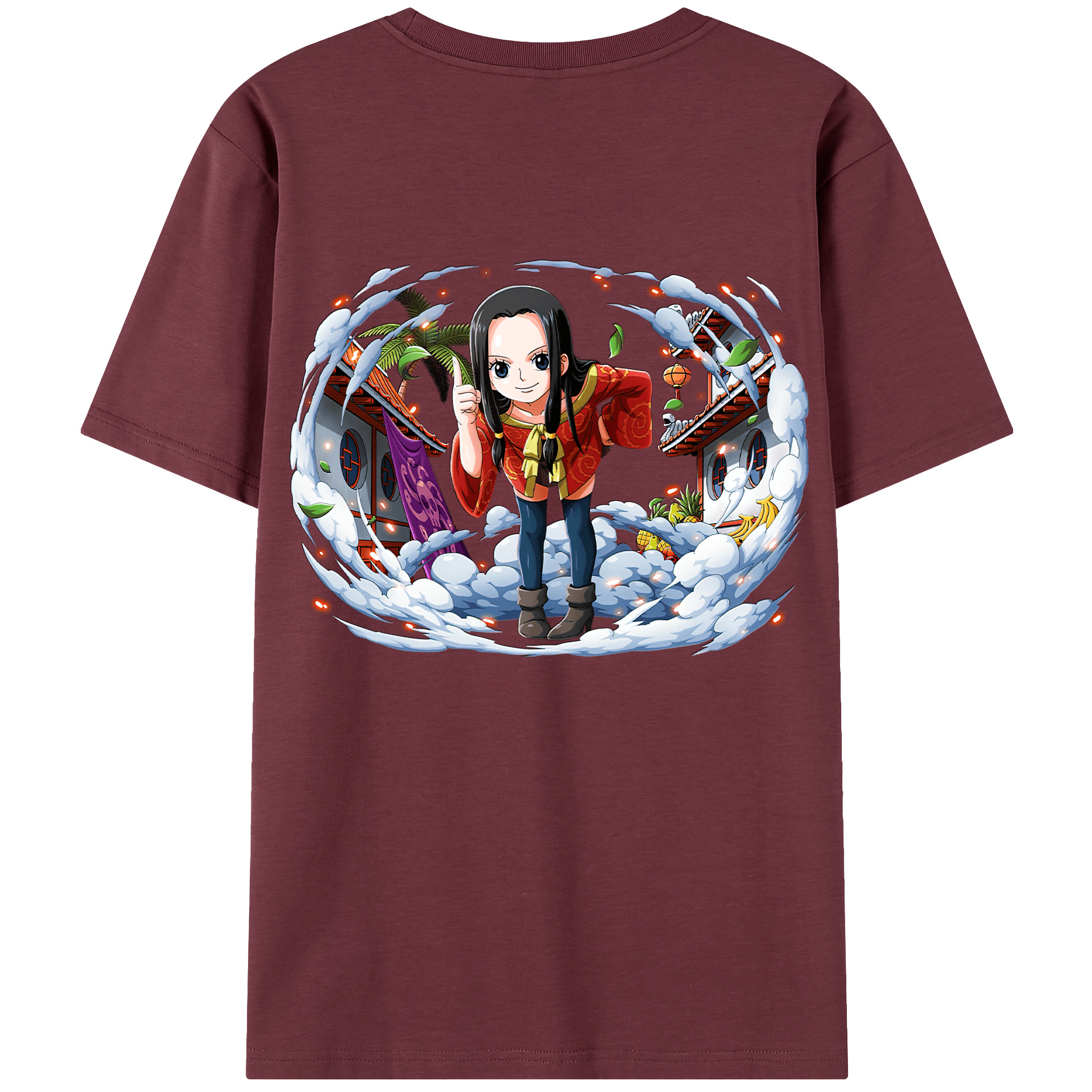 ワンピース ボア・ハンコック ONE PIECE Boa·Hancock 綿100％半袖Tシャツ（背面プリント）